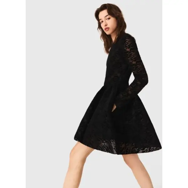 Robe courte évasée en velours - Maje