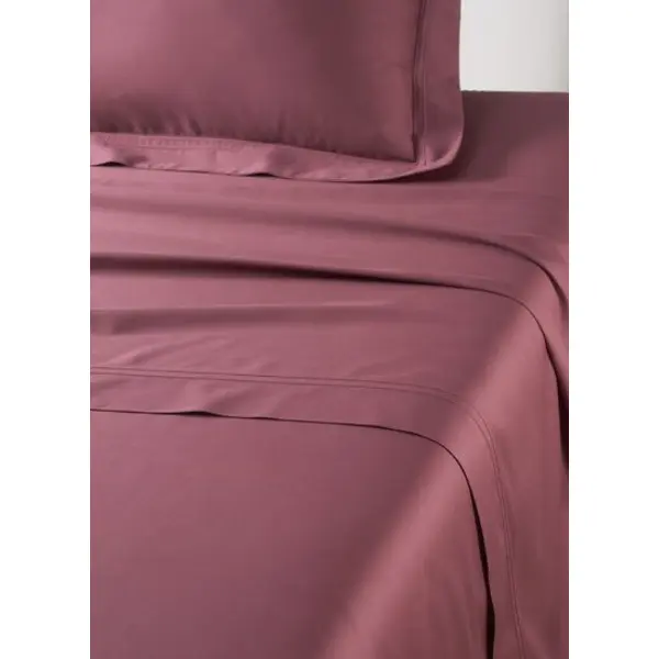 Yves Delorme - Drap plat en satin de coton rose, Triomphe - Yves Delorme