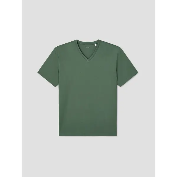 T-shirt col V en coton Supima®