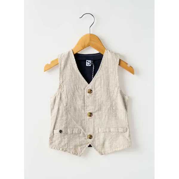 Gilet Sans Manche 3 Pommes Beige