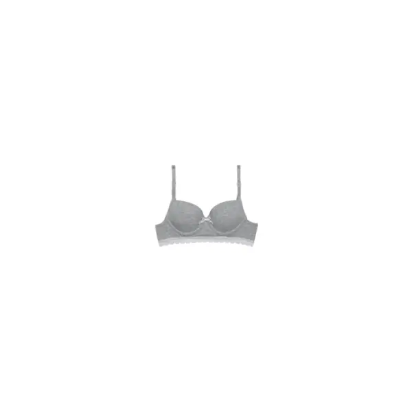 Soutien-gorge fille à coques moulées en coton stretch Gris Dim Trendy - Dim