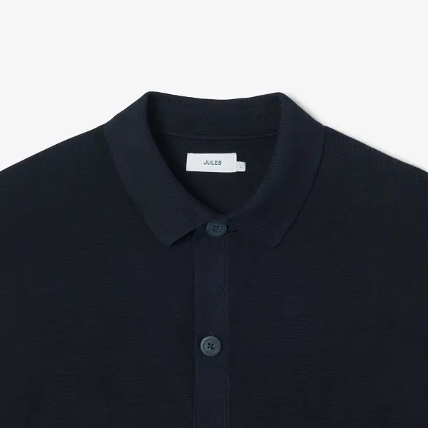 Gilet cardigan boutonné col polo