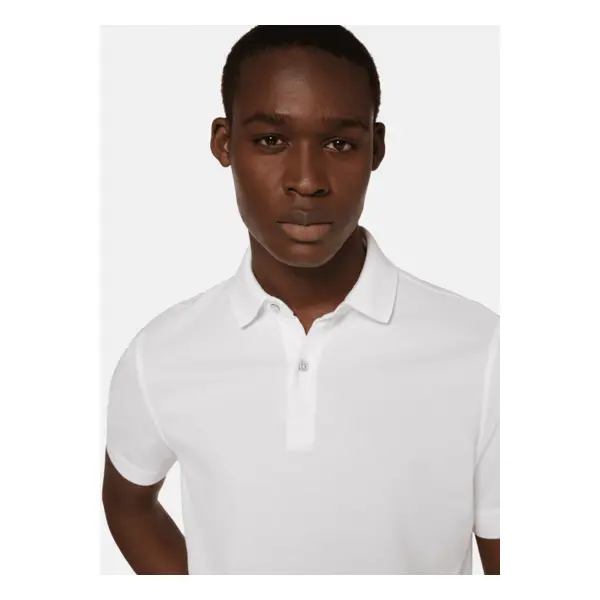 Polo en piqué de coton coupe droite - Boggi milano