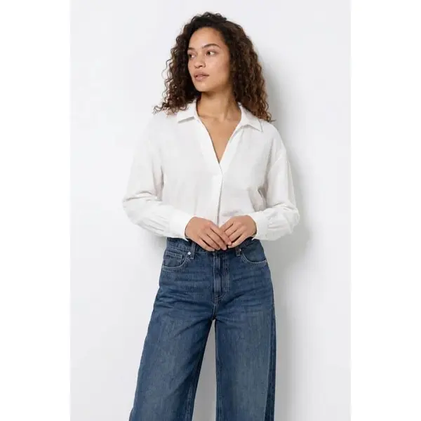 Blouse blanche manches longues col chemise Tiffosi