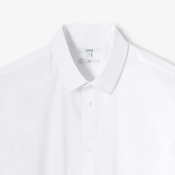 Chemise slim unie coton