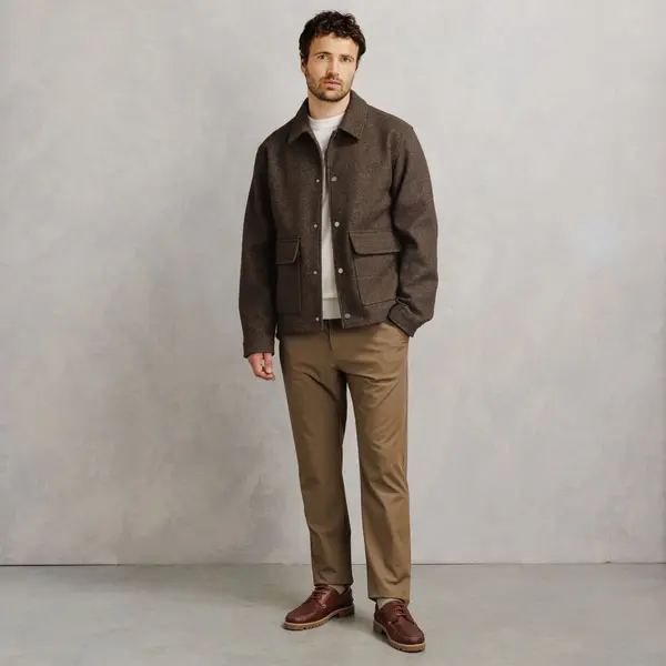 Blouson col chemise pressionné