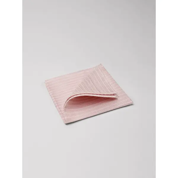 Pochette en soie mélangée unie
