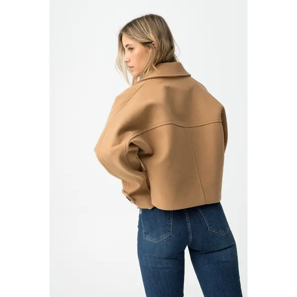 VESTE MARRON COURTE CROISE TIFFOSI ADO FILLE DU XS/S AU M/L COLLECTION AUTOMNE/HIVER 2025
