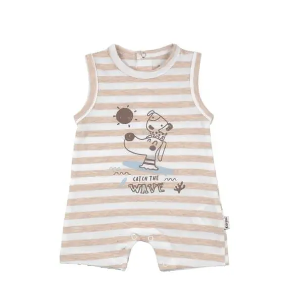 COMBI SHORT BLANCHE PIRATE BÉBÉ GARÇON
