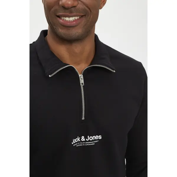 Sweat col montant zippé noir