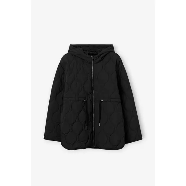 Veste noire matelassée à capuche Tiffosi Femme
