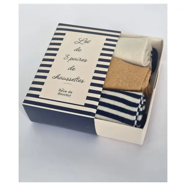 Coffret de 3 paires de chaussettes Rêve de douceur