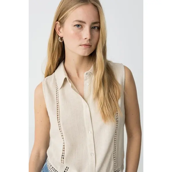 Chemise Beige Sans Manches TIFFOSI Femme du S au XL