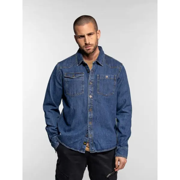 Veste en jean bleu Daytona 73 homme Pueblo
