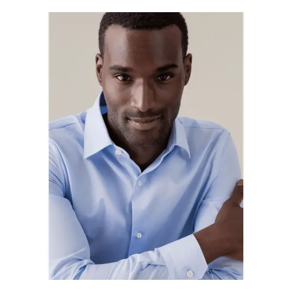 Chemise Classique en fil-à-fil bleu clair - Figaret