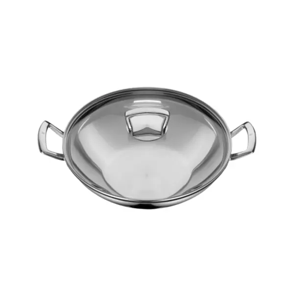 Wok avec couvercle 36cm - Home & Cook Corbeil