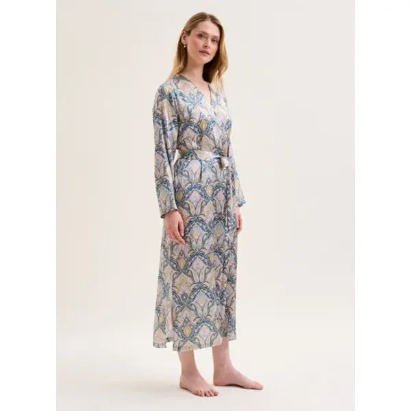 Laurence Tavernier - Robe De Chambre en satin de soie, Dandy - Yves Delorme