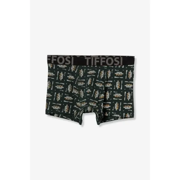 Sous-vêtements homme boxer vert avec motif original Tiffosi du S au XL