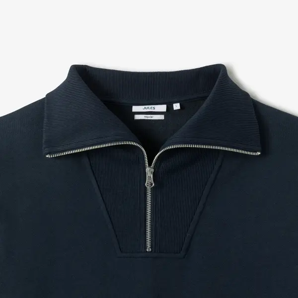 Sweat col camionneur zippé