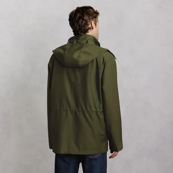 Parka longue à capuche amovible matière waterproof
