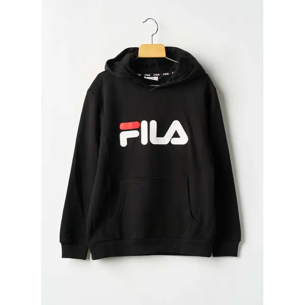 Sweat-shirt À Capuche Fila Noir Manches Longues