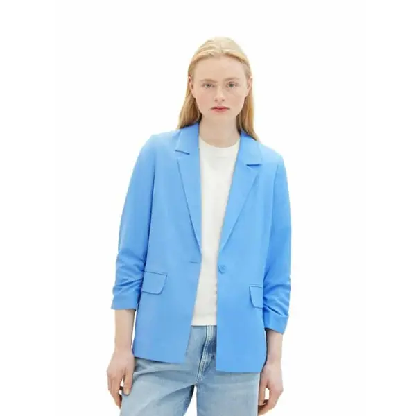 VESTE BLAZER BLEUE FEMME TOM TAILOR en promotion