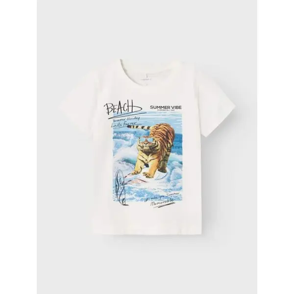 TEESHIRT BLANC TIGRE BEBE GARCON NAME IT