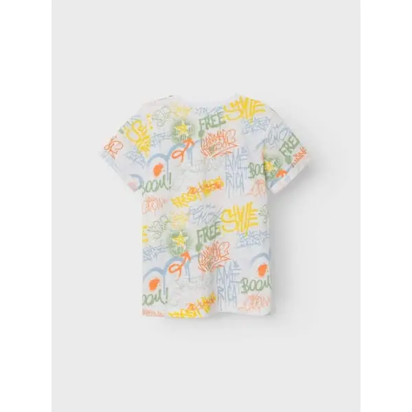 T-SHIRT BLANC GRAFFITI GARCON NAME IT
