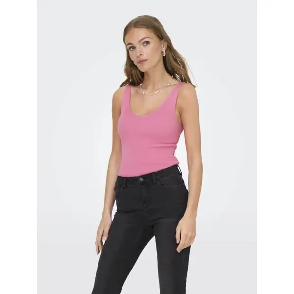 Top Rose Maille Côtelée JDY Femme | Printemps Été 2026