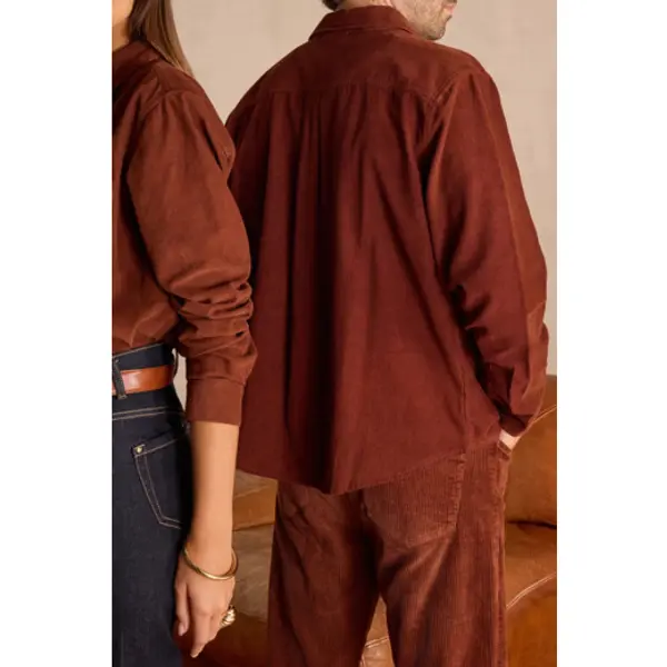 Chemise en velours côtelé unisexe en 100% coton INTREPIDE - Maison 123 Corbeil