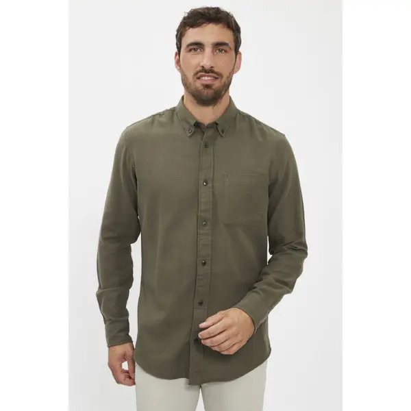 Chemise coupe confort kaki