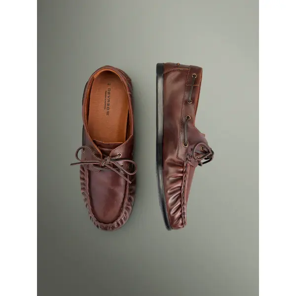 Chaussures bateau en cuir