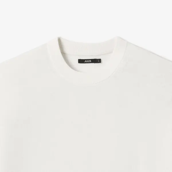 Pull col rond mérinos cachemire