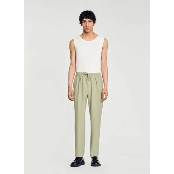 Pantalon droit élastiqué - Sandro