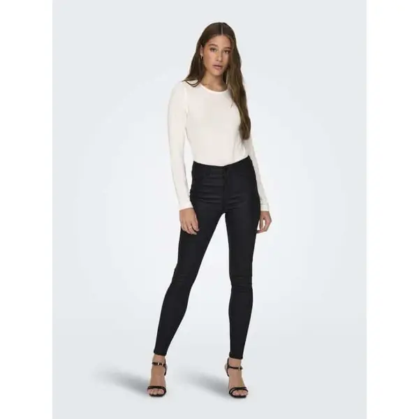 PANTALON FEMME SIMILI CUIR NOIR JDY
