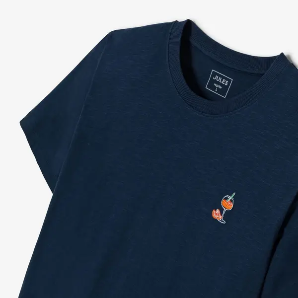 Tee shirt brodé en coton