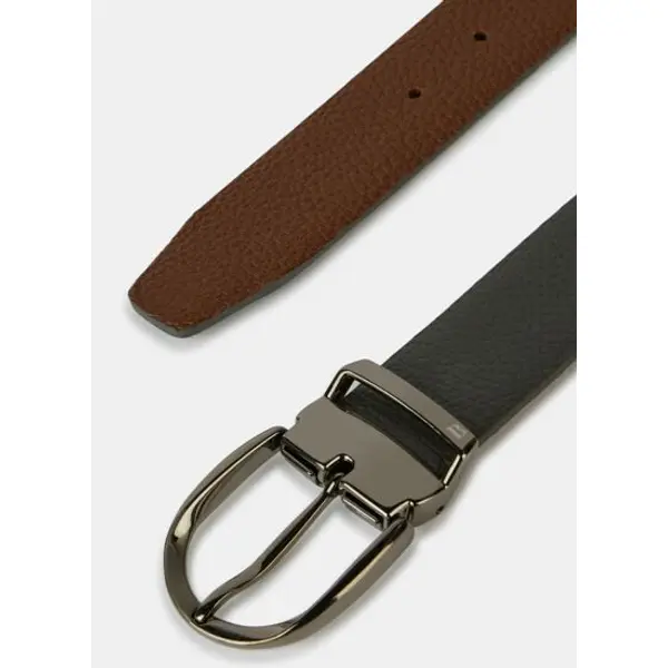 Ceinture réversible en cuir foulonné - Boggi milano