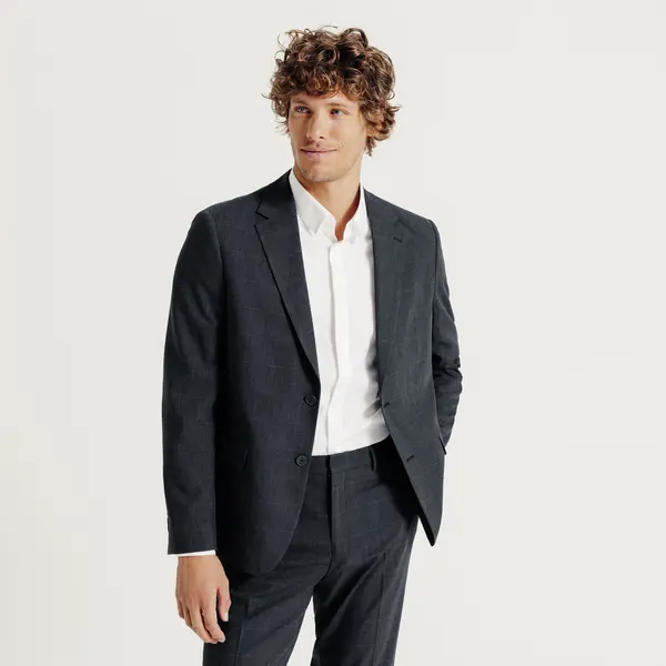 Veste de costume confort à carreaux