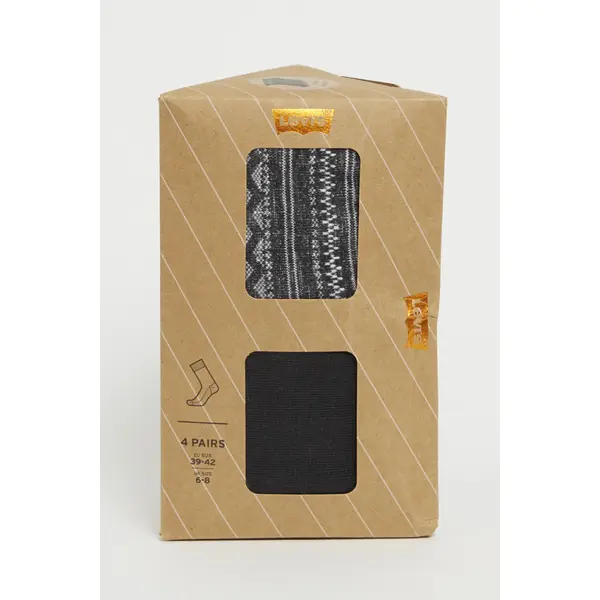 Giftbox 4 paires de chaussettes grises