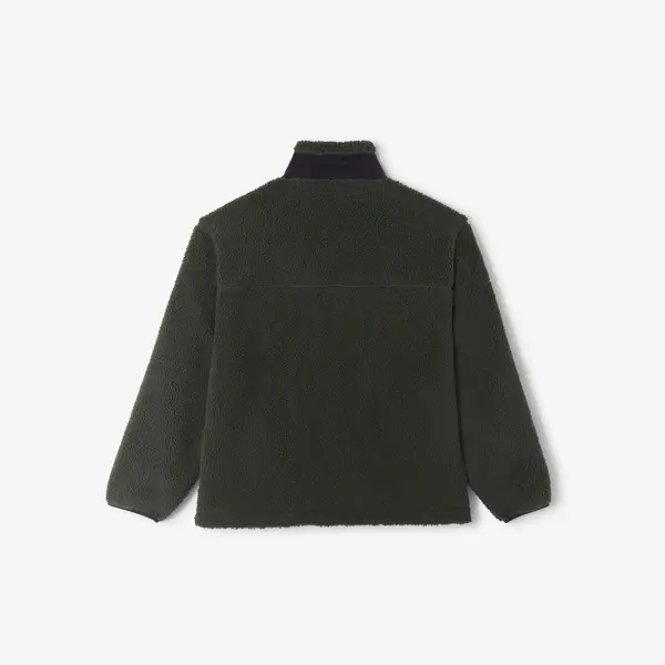 Veste zippée sherpa contrastée