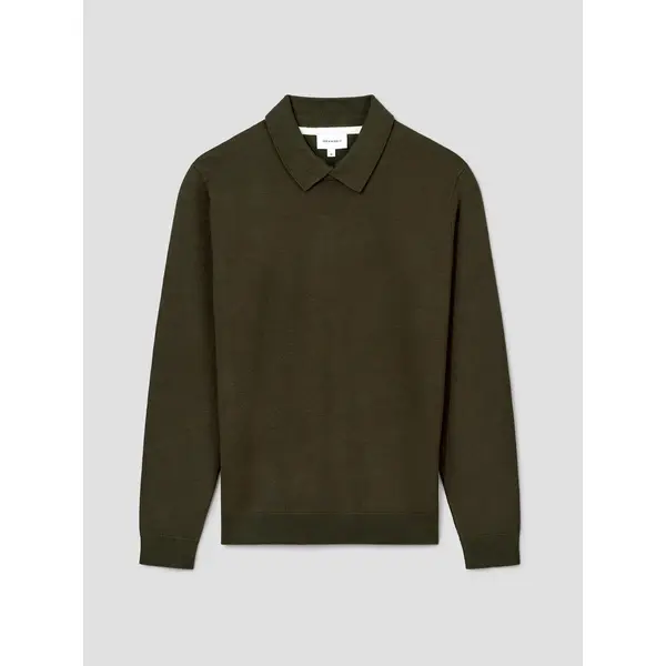 Pull col polo viscose certifiée mélangée