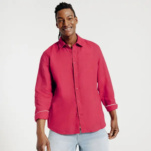 Chemise 100% lin regular unie