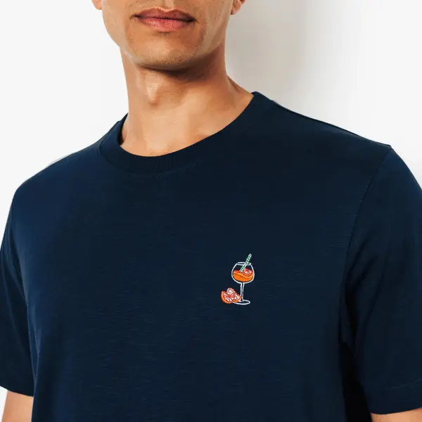 Tee shirt brodé en coton