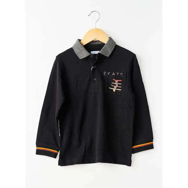 Polo Mayoral Noir Manches Longues