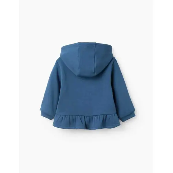 VESTE POLAIRE A CAPUCHE BLEU POUR BEBE FILLE 6-9 MOIS AU 24-36 MOIS ZIPPY