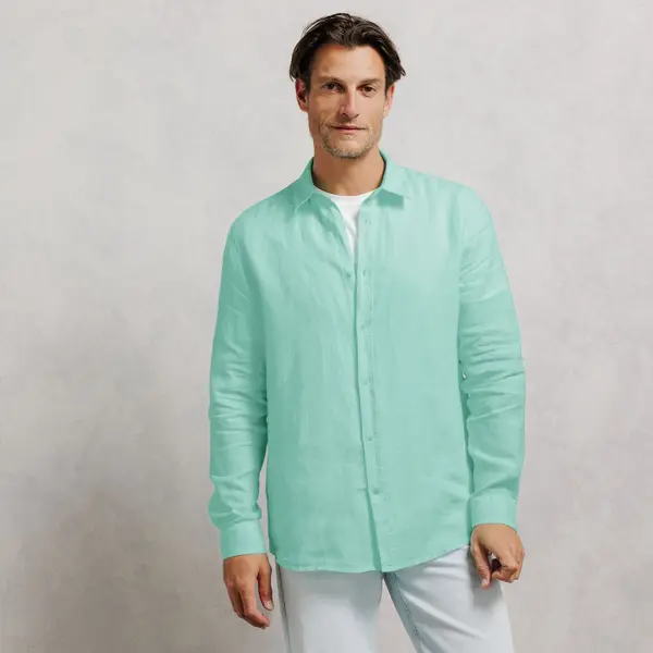 Chemise 100% lin regular unie