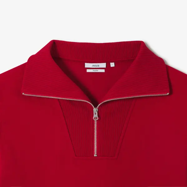 Sweat col camionneur zippé
