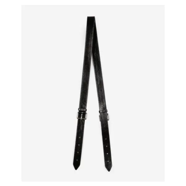 Bandoulière sac amelia en cuir craquelé noire black - The Kooples Talange