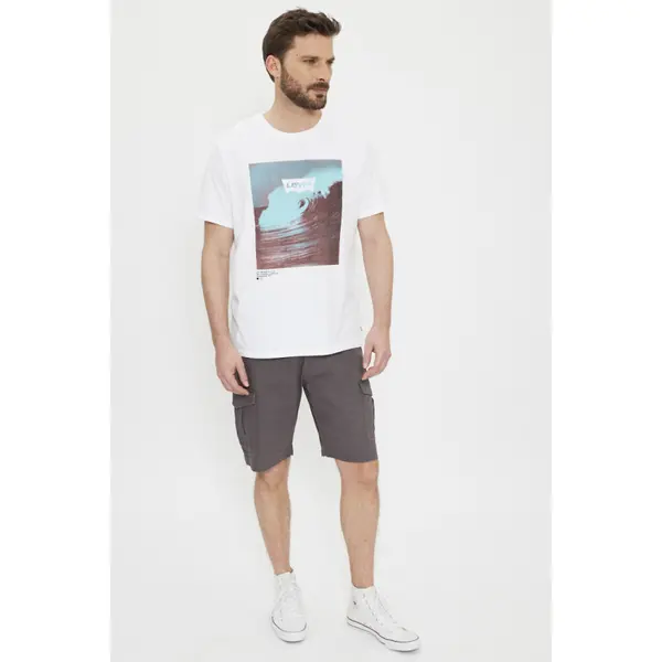 Short cargo gris