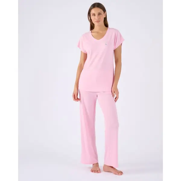 Pyjama 7/8ème en maille gaufrée